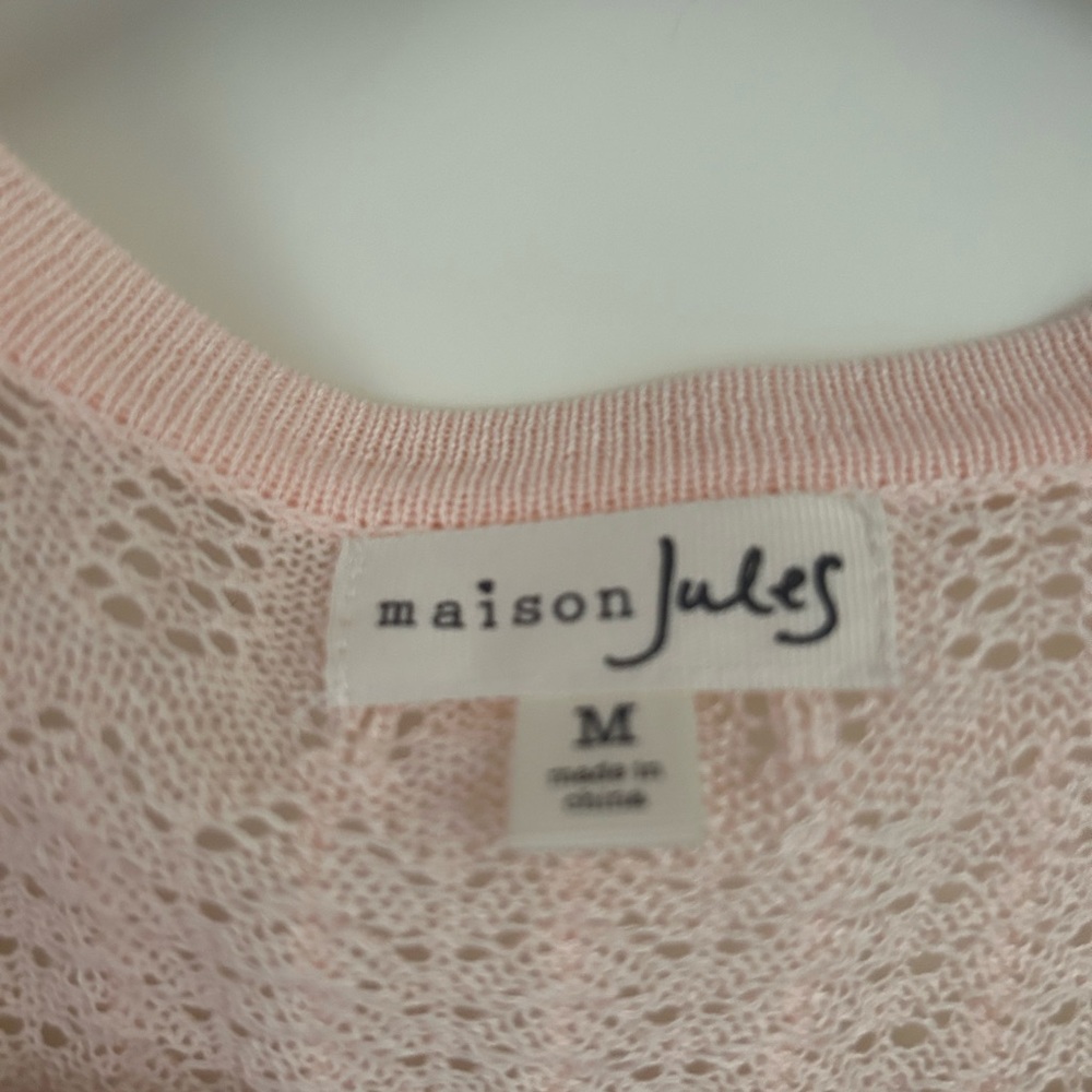 Maison Jules Light Pink Knit Cardigan - Picture 2 of 8
